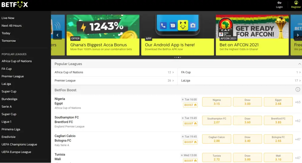 BetFox Platform Screenshots